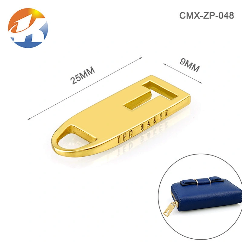 Zinc Alloy Bag Accessories Custom Metal Zipper Puller Slider