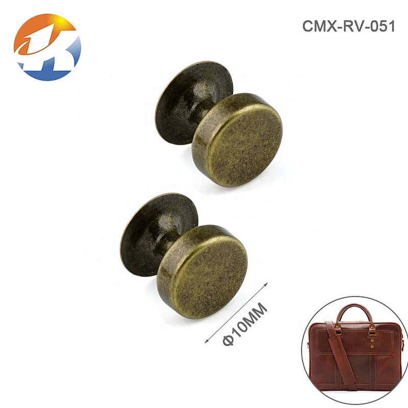 Wholesale 10Mm Metal Leather Rivet, Antique Brass Metal Feet Rivet For Bag
