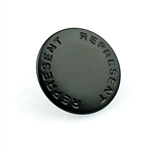 Custom Engraved Logo Jeans Metal Button For Clothes, Black Metal Button For Jackets