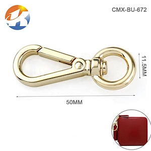 Wholesale Hot Selling Zinc Alloy 11mm Metal Purse Clasp Swivel Clip Snap Hook for Bag