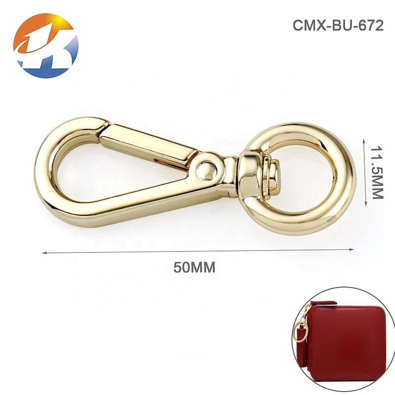 Wholesale Hot Selling Zinc Alloy 11mm Metal Purse Clasp Swivel Clip Snap Hook for Bag