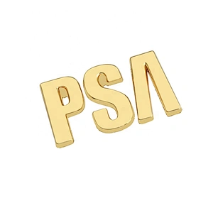Handbag Accessories Small Metal Letters Logo for Purse, Letters Gold Metal Label for Handbags