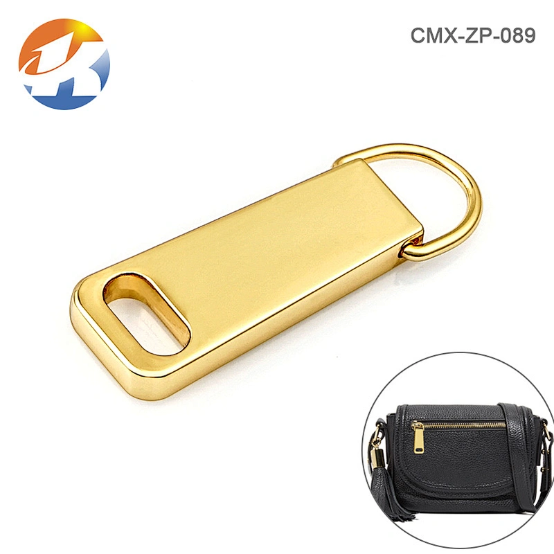 Bag Accessory Movable Head Gold Metal Zipper Pulls