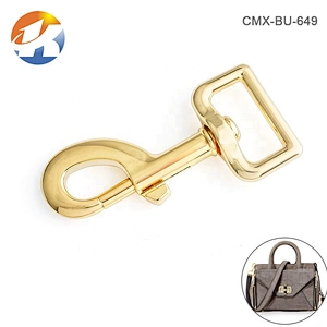 Bag Accessories 25mm Gold Metal Calsp Snap Hook For Bags, Big Dog Swivel Labyard Metal Snap Hook