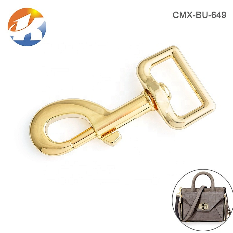 Bag Accessories 25mm Gold Metal Calsp Snap Hook For Bags, Big Dog Swivel Labyard Metal Snap Hook