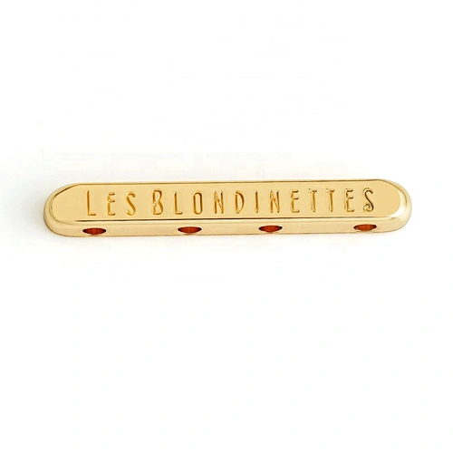 Fashion Hot Sell Gold Color Engraved Jewelry Metal Logo Tag