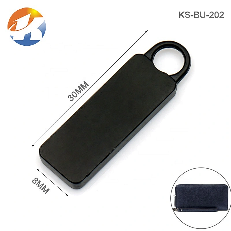 Bag Accessories Metal Black Zipper Pull Tabs, Matte Black Metal Zipper Puller Backpack