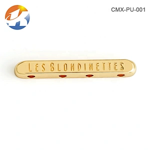 2-Hole Abaya Metal Engraving Tag Swimwear Metal Garment Tag For Jewelry