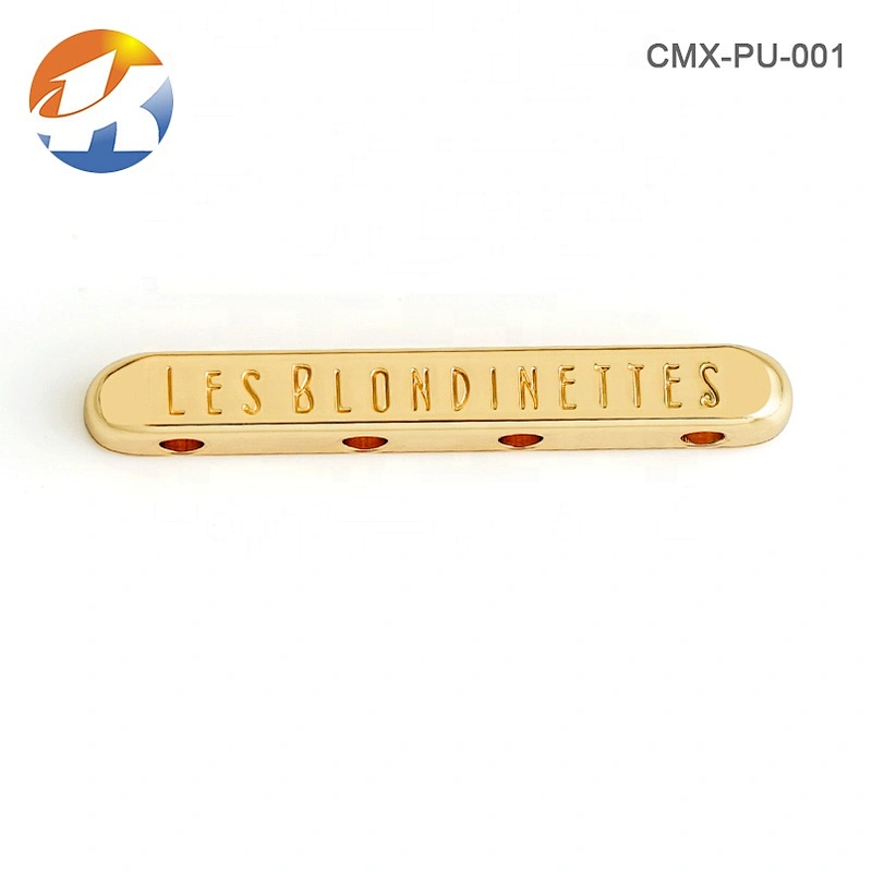 2-Hole Abaya Metal Engraving Tag Swimwear Metal Garment Tag For Jewelry