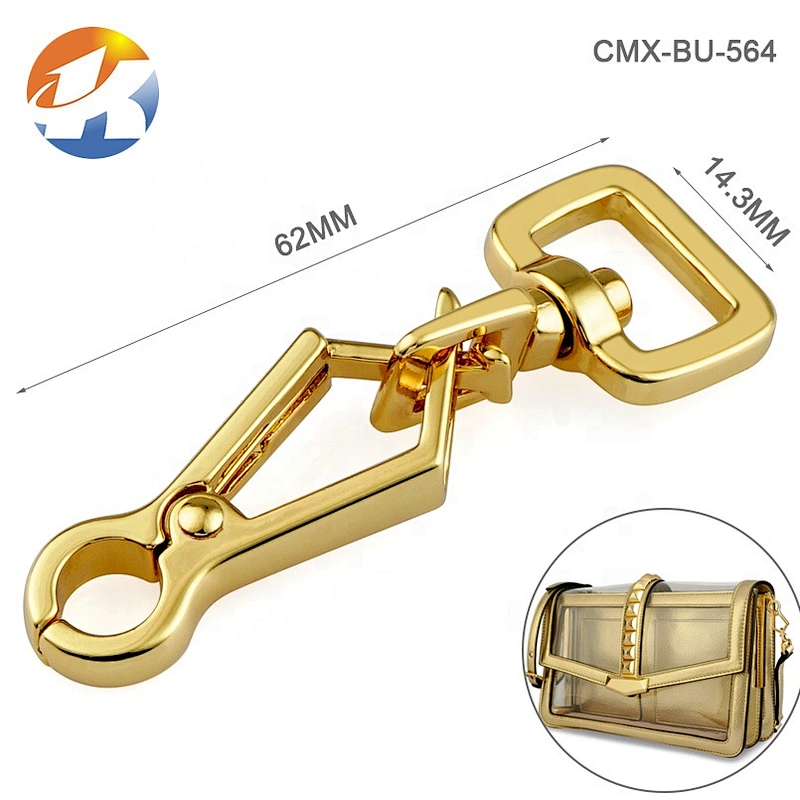 High End Handbag/Purse Hardware Gold Metal Snap Hook