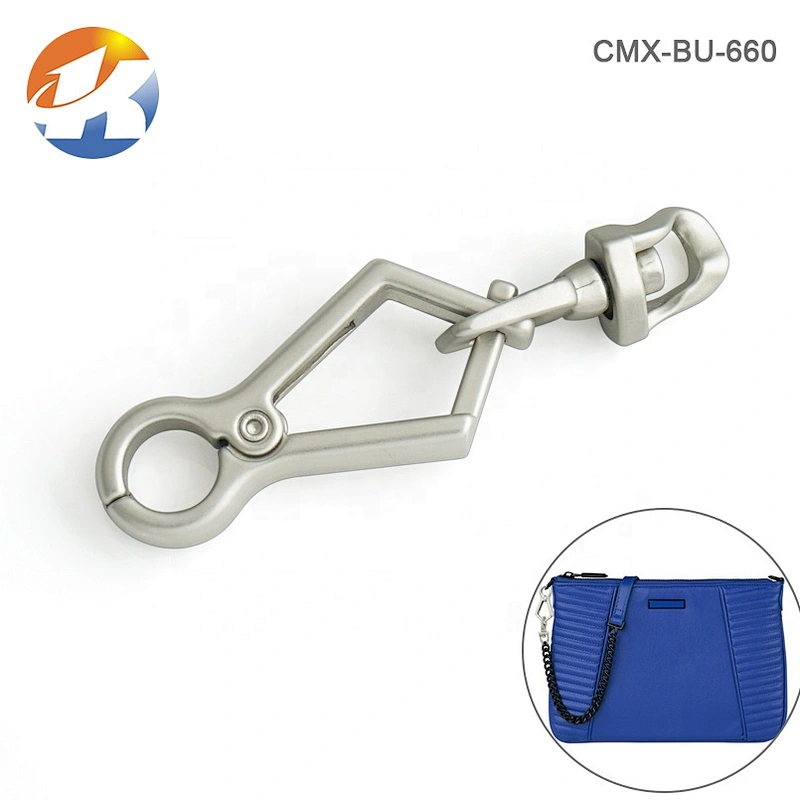 Wholesale High End Handbag Accessories Metal Snap Hook Matt Silver