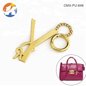 Spring Hook With Chain And Letters Metal Gold Logo For Handbags