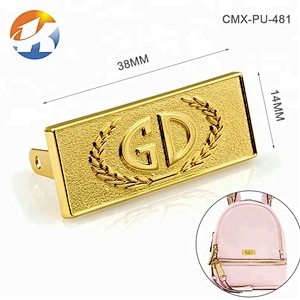 Handbags Accessories Engraved Logo With Colors Custom Metal Labels