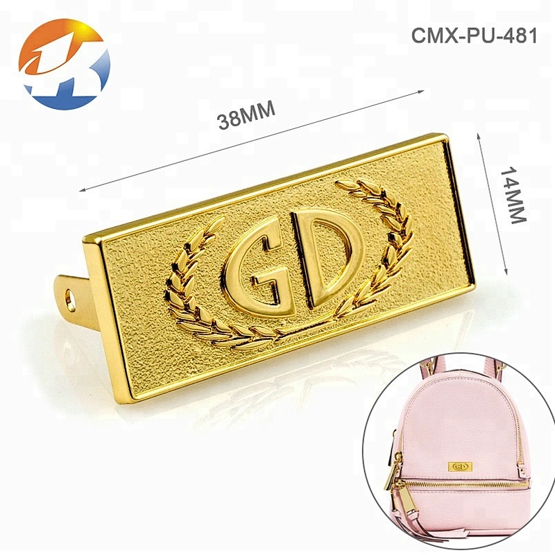 Handbags Accessories Engraved Logo With Colors Custom Metal Labels
