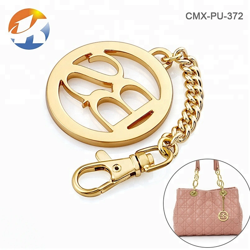 UK Custom Round With Hook And Chain Hanging Metal Brand Logo