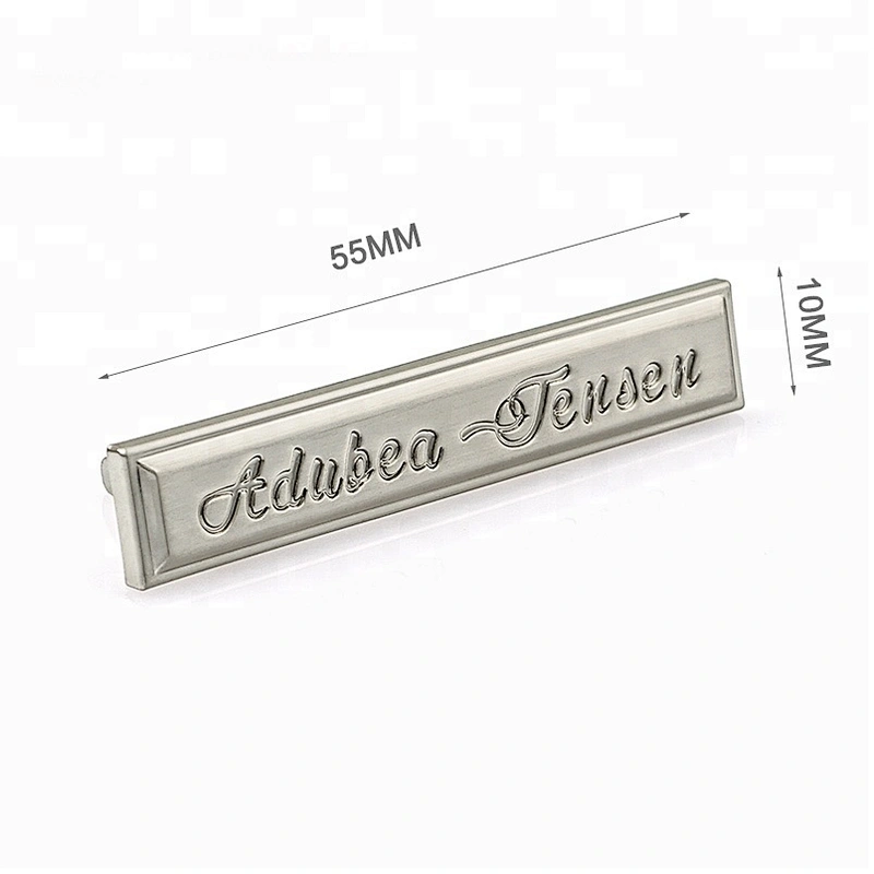 OEM Handbag Hardwear Brush Nickel Engraved Logo Metal