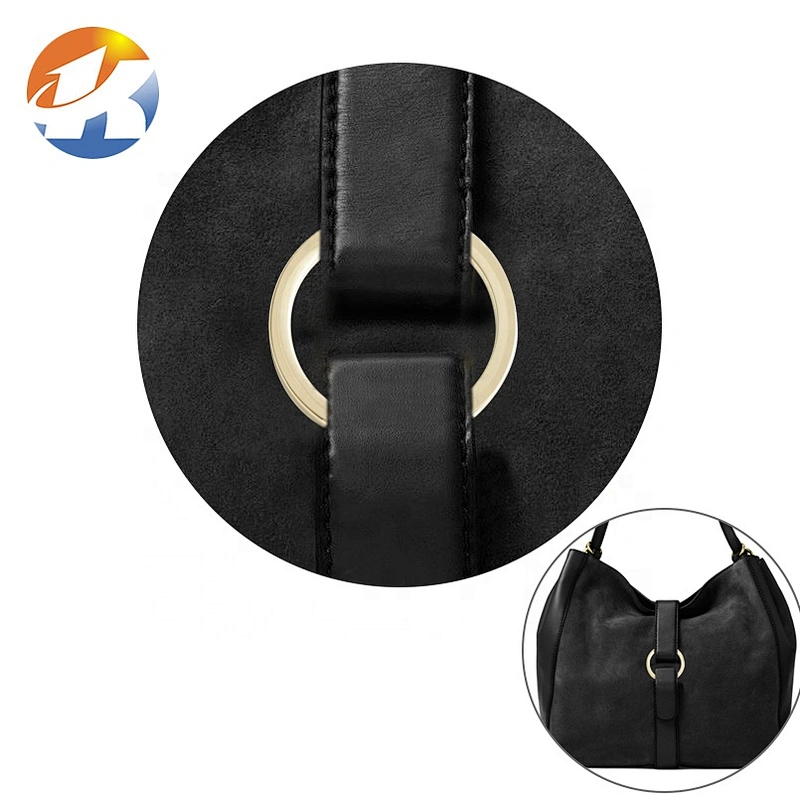 High Quality Custom Zinc Alloy Bag Metal O Ring, Wholesale 22mm Gold Round Metal Ring for Handbags