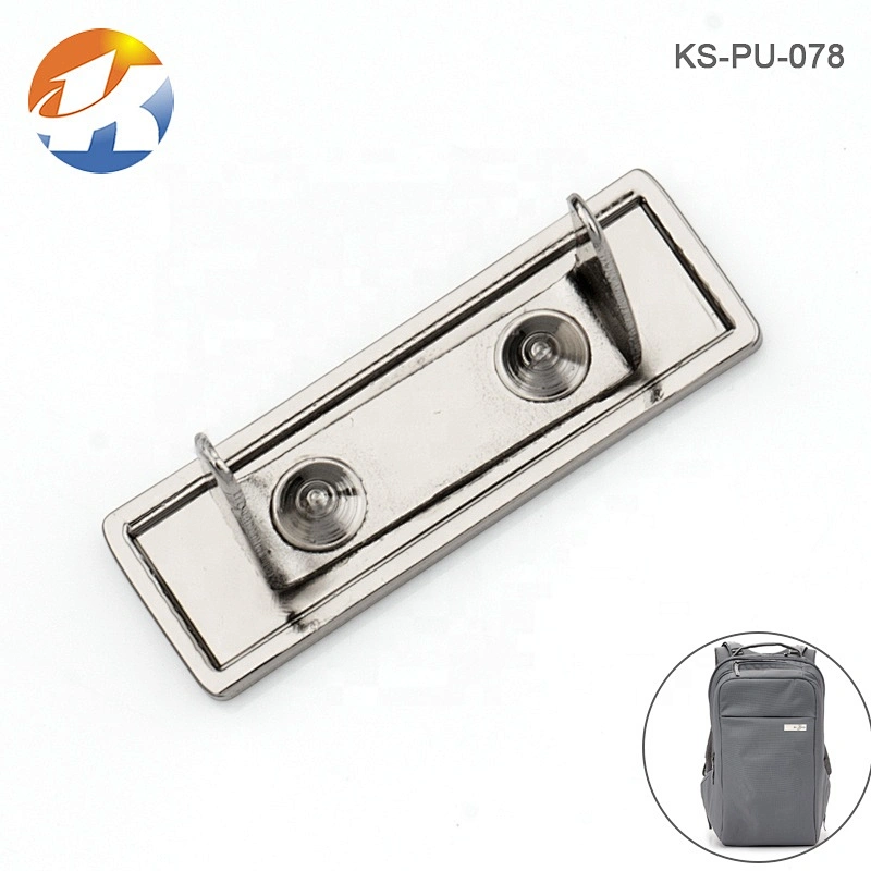 Bag Hardware Fashion Nickel Metal Logo Label, Custom Metal Engraved Label Plate Handbag