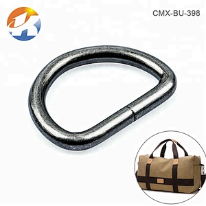 Wholesale Black Nickel Metal D Rings, Bag Accessories Iron D-ring Metal for Backpack