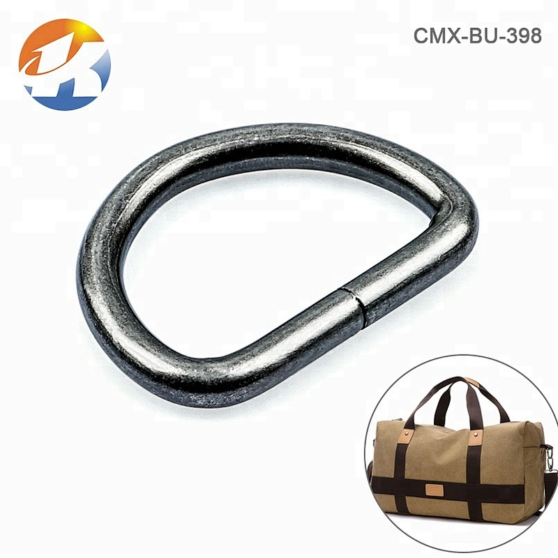 Wholesale Black Nickel Metal D Rings, Bag Accessories Iron D-ring Metal for Backpack