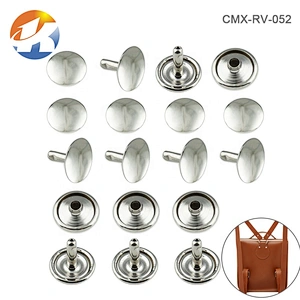 Wholesale Silver Double Cap Cheap Metal Jeans Rivet For Shoes Bag Clothing