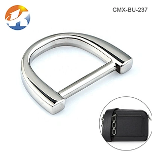 High Grade Handbag Hardware 30mm Metal D Ring, Custom Zinc Alloy Silver Metal D Ring for Bags
