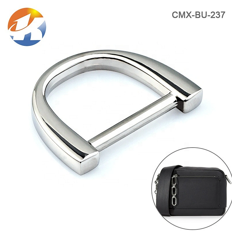 High Grade Handbag Hardware 30mm Metal D Ring, Custom Zinc Alloy Silver Metal D Ring for Bags