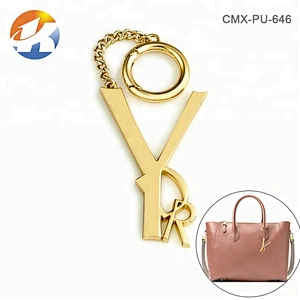 Spring Hook With Chain And Letters Metal Gold Logo For Handbags