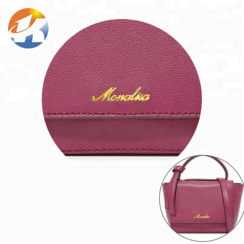 Fashion Gold Letter Metal Plate Logo, Top Bag Purse Hardware Custom Metal Labels, Design Letters Metal Logo Plates for Handbags