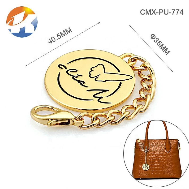 Clasp Chain With Tag Fashion Gold Metal Logo Handbags