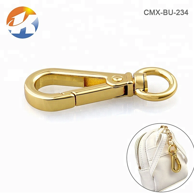 Zinc Alloy Gold Handbag Metal Clip Swivel Snap Hoook for Bag, Fashion Metal Hook Buckle for Purse