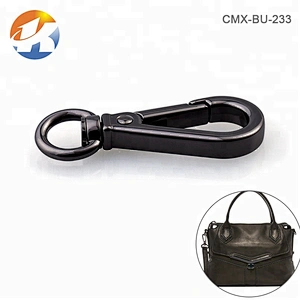 Professional Manufacturer Handbag Metal Spring Snap Hook Buckle, Custom Gunmetal Metal Swivel Snap Hook for Bags