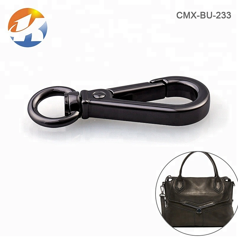 Professional Manufacturer Handbag Metal Spring Snap Hook Buckle, Custom Gunmetal Metal Swivel Snap Hook for Bags