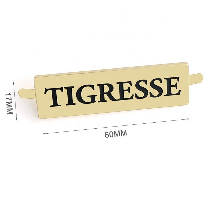Excellent Bag Accessories Custom Engraved Metal Logo Label, Design Metal Name Plate Tag for Handbags