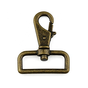 Factory Price Wholesale 38mm Swivel Metal Snap Hook, Bag Accessories Custom Nickel Metal Spring Snap Hook