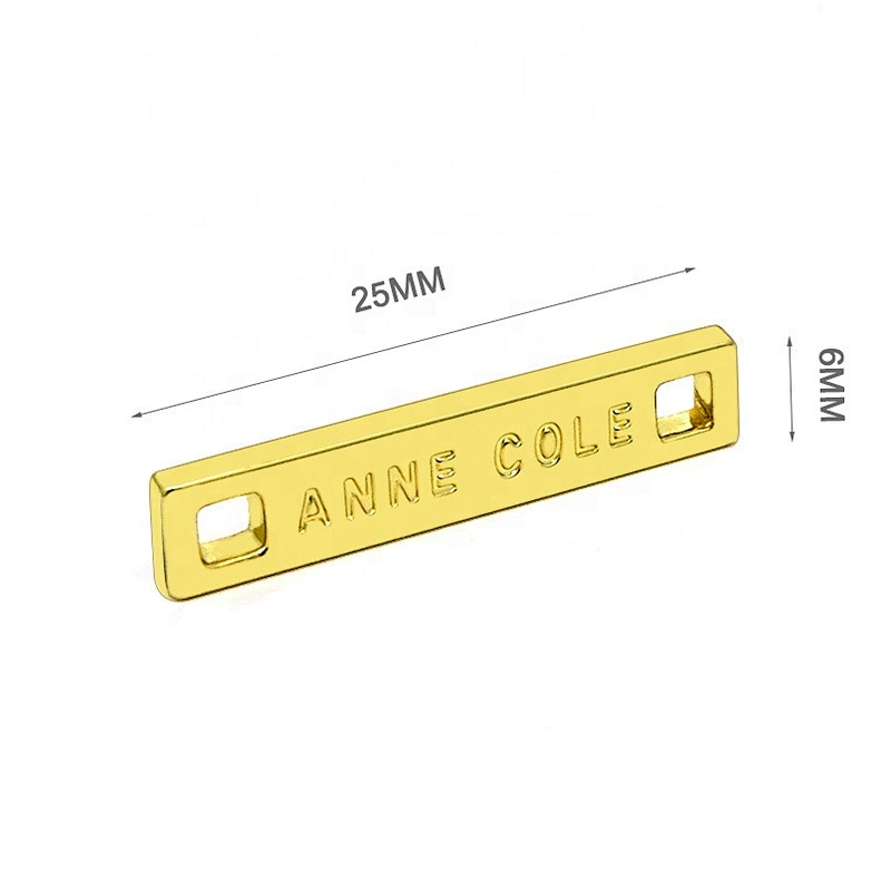 Rectangle/Oval/Round Shape Custom Metal Label Tag for Clothing and Swimwear, Custom Metal Clothing Labels Sewing for Garment