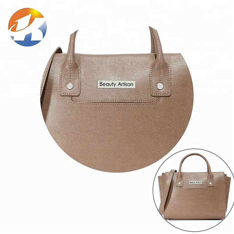 Professional Manufacturer Custom Metal Engraved Logo Name Plate for Handbags, Zinc Alloy Nickel Metal Logo Label