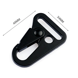 Wholesale High Quality Bag Accessories Metal Strap Snap Hook Buckle, Black Pet Hardware Metal Snap Clip Hook for Backpack