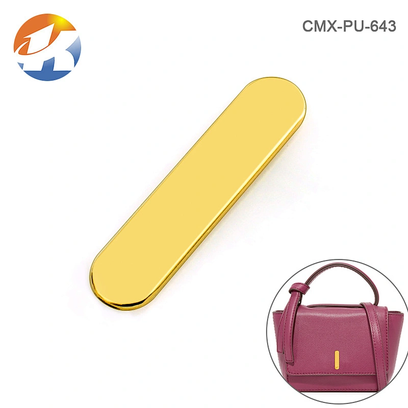Bag Accessories Adhesive Style Gold Metal Custom Brand Logo