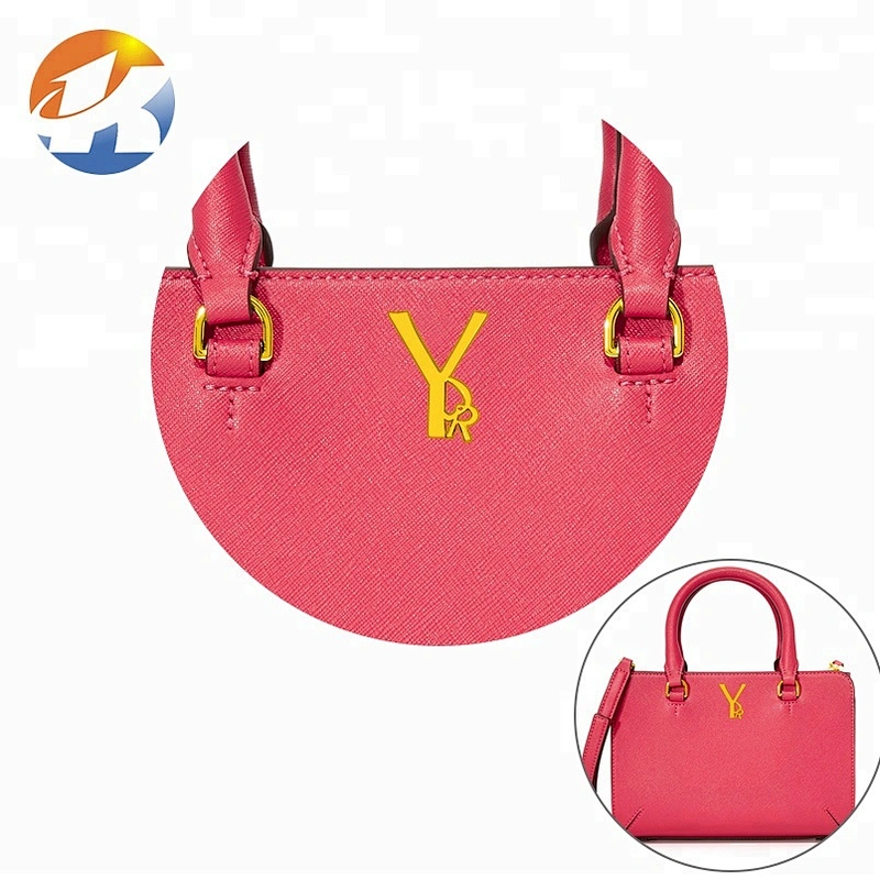 High Quality Bag Fitting Design Metal Letter Logo, Custom Letters Gold Metal Logo Plate for Purse^