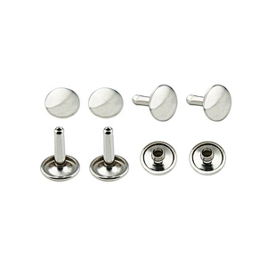 Hot Selling Metal Leather Bag Garment Round Metal Double Rivet Stud For Shoe