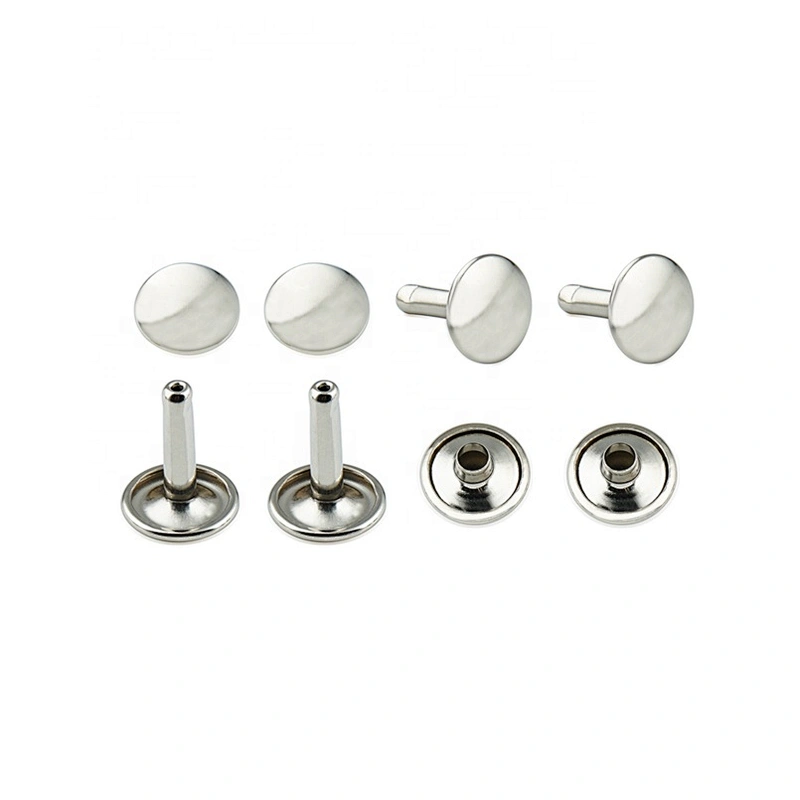 Hot Selling Metal Leather Bag Garment Round Metal Double Rivet Stud For Shoe