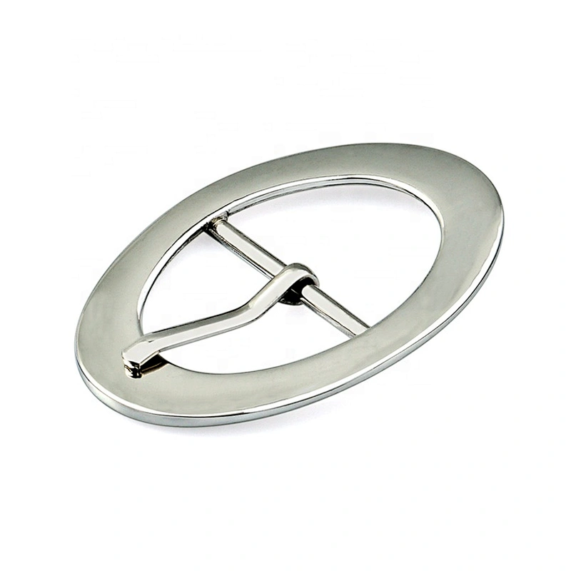 Custom Women Oval Center Bar Pin Metal Belt Buckle, Wholesale Nickel Pin Metal Buckle for Belts