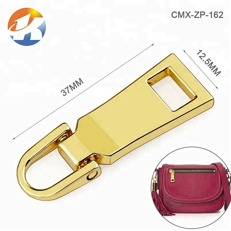 Handbag Accessories Nickel Plated Metal Zip Puller