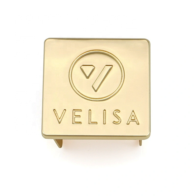 Personalized Name Tag Metal Embossed Label, Custom Made Metal Logo Tag For Bags