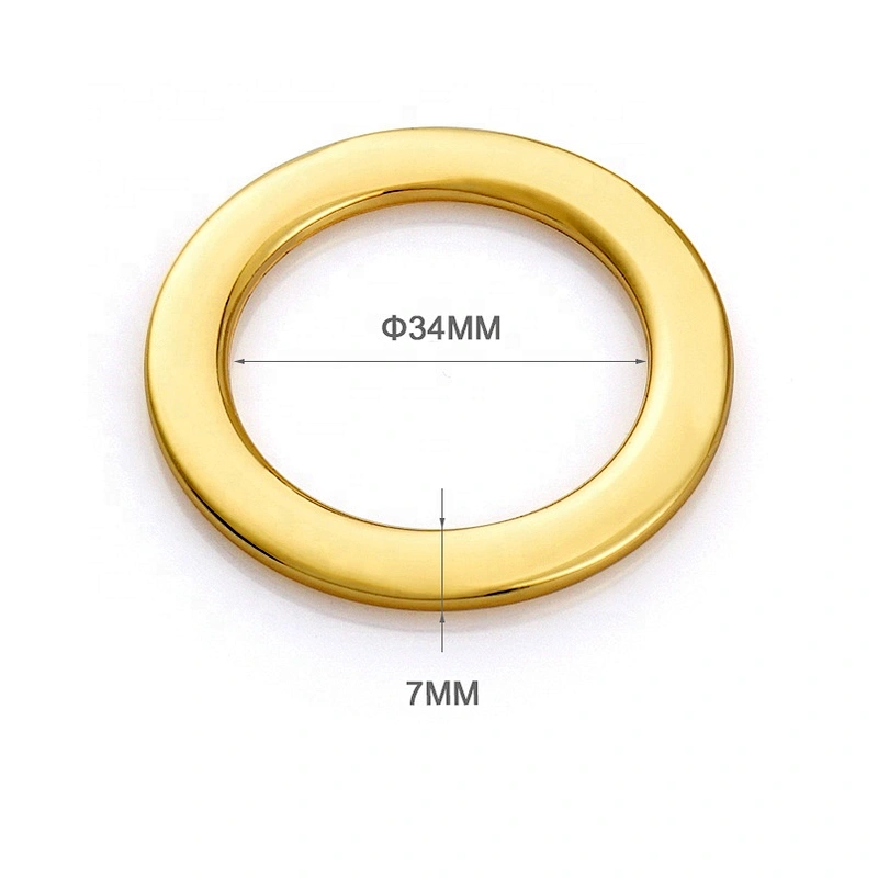 Wholesale Zinc Alloy Metal O Ring, 32mm Antique Brass Round Metal Ring Buckle for Bag