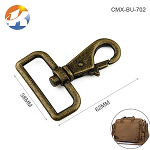 Backpack Accessories Alloy Bronze 1.5 Inch Metal Swivel Spring Snap Dog Hook For Bag