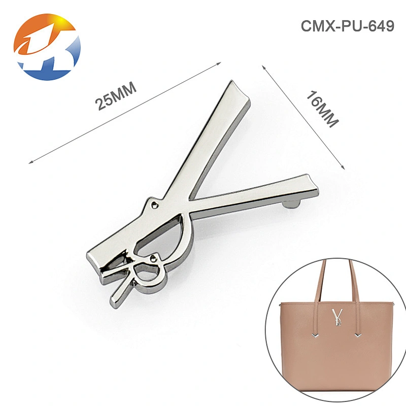 Professional Custom Gold Small Metal Logo For Bags