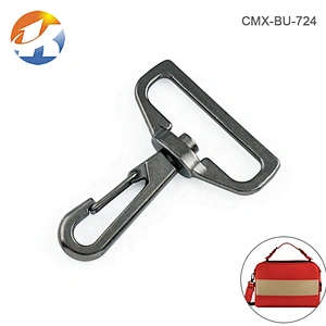 Wholesale Bag Accessories 1.5 Inch Alloy Metal Swivel Spring Clip Buckle, Black Nickel Metal Snap Dog Hook