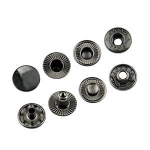 Dongguan Factory Custom Leather Jacket Hardware Snap Button,  Gold 12Mm Snap Button For Clothes